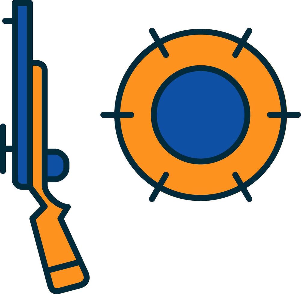 Hunting Line Filled Two Colors Icon vector