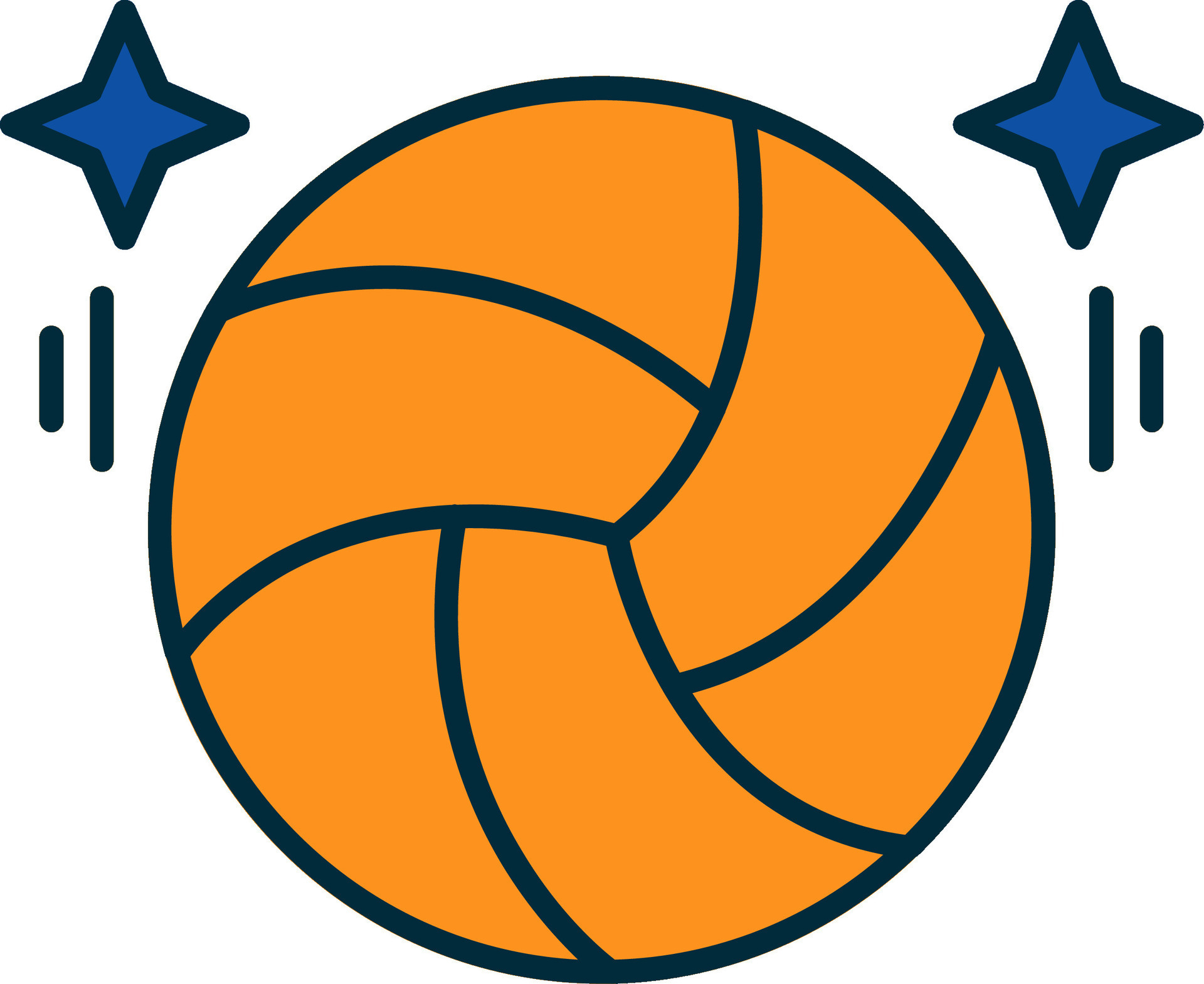 Volleyball Line Filled Two Colors Icon 37160733 Vector Art at Vecteezy