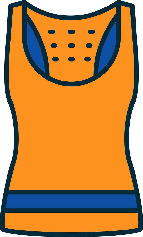 Tank Top Line Filled Two Colors Icon vector