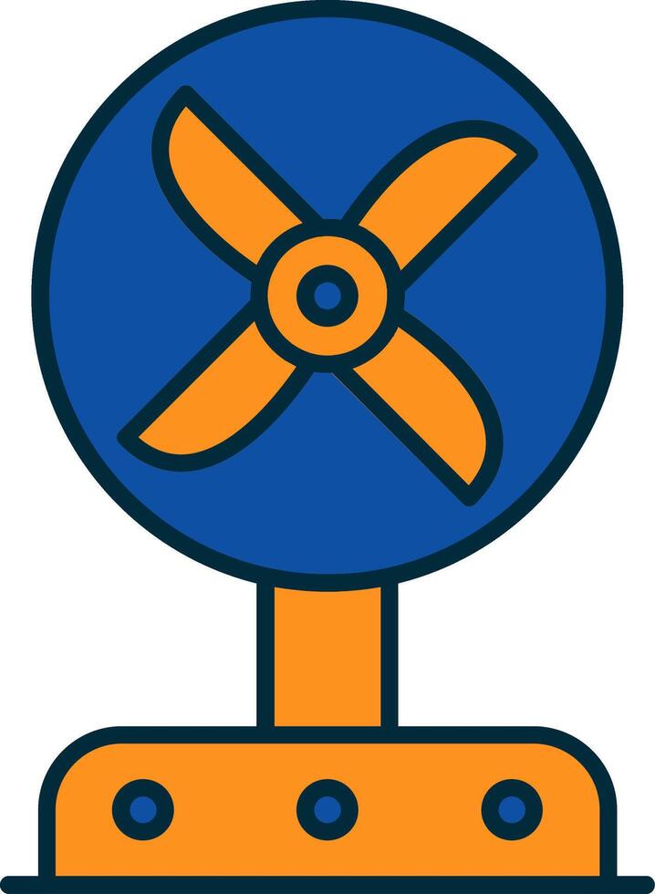 Fan Line Filled Two Colors Icon vector