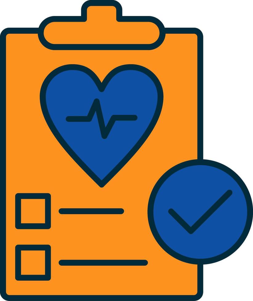 Health Check Line Filled Two Colors Icon vector