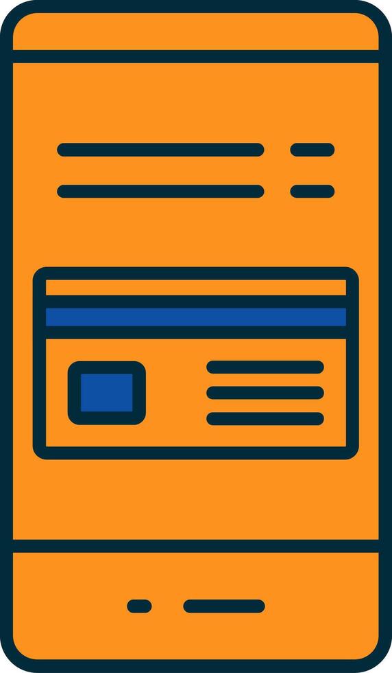 Card Payment Line Filled Two Colors Icon vector