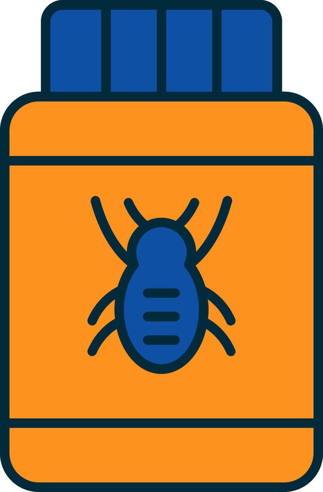 Pesticide Line Filled Two Colors Icon vector