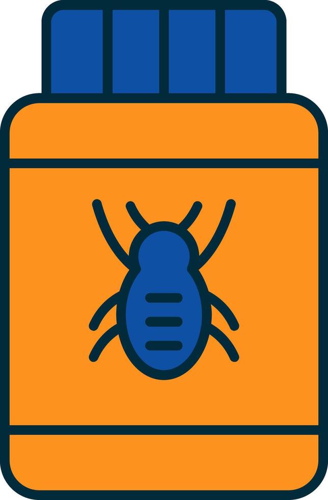 pesticida línea lleno dos colores icono vector