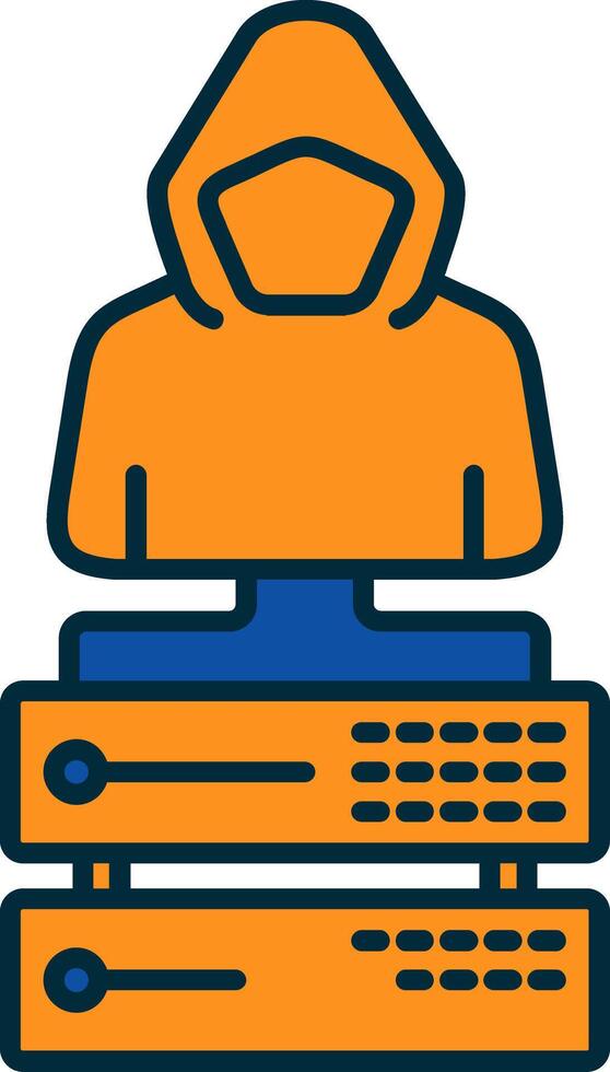 Data Line Filled Two Colors Icon vector