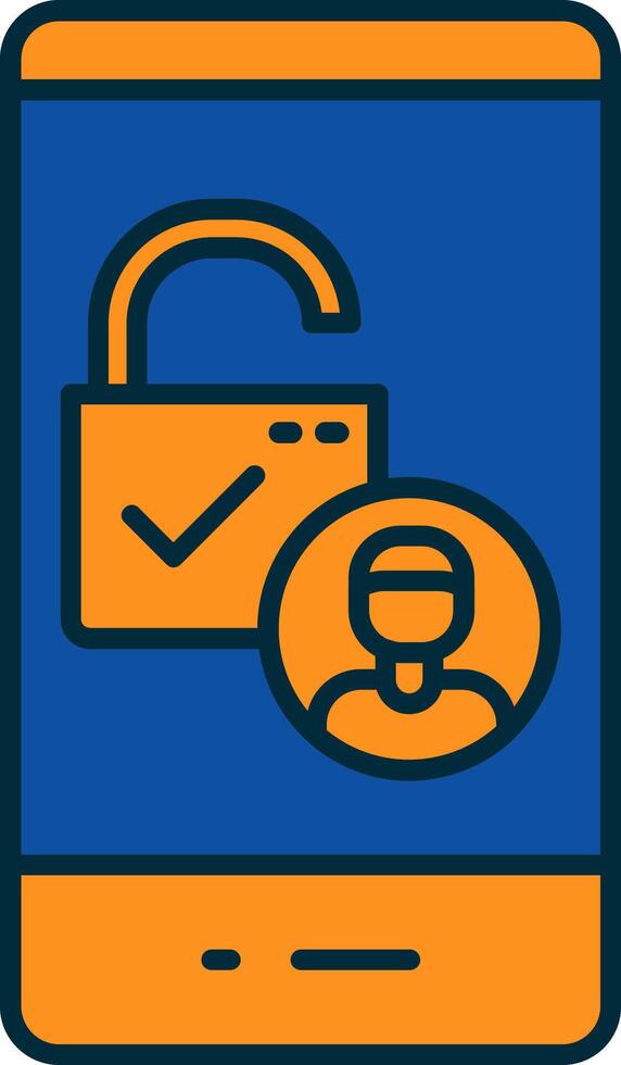 Access Line Filled Two Colors Icon vector