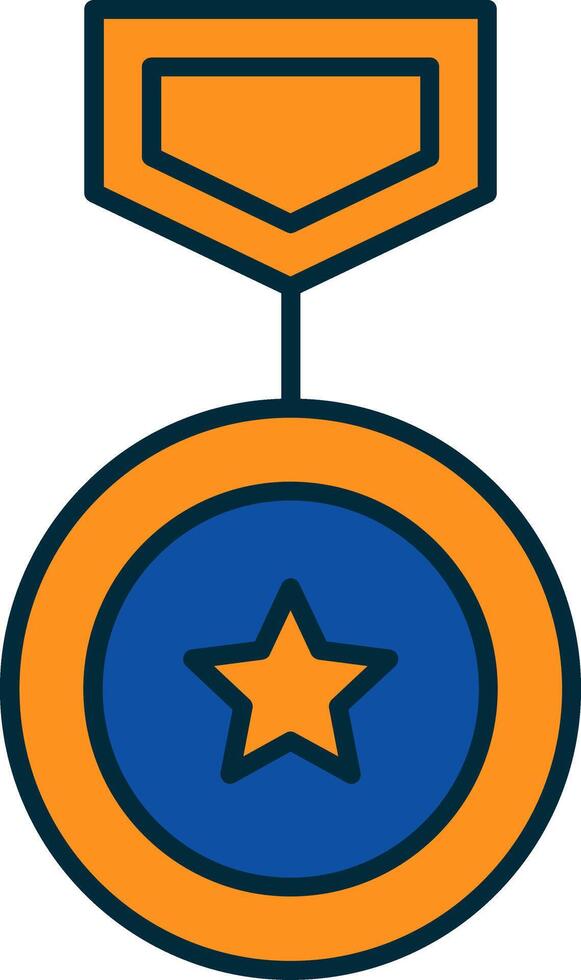 Winning Line Filled Two Colors Icon vector