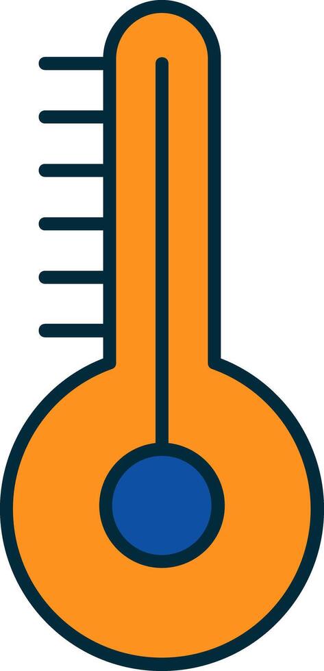 Temperature Line Filled Two Colors Icon vector