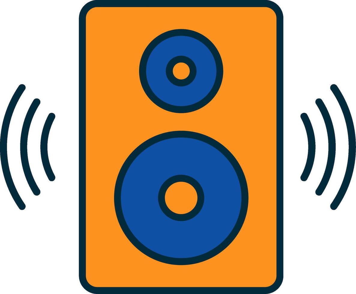 Speaker Line Filled Two Colors Icon vector