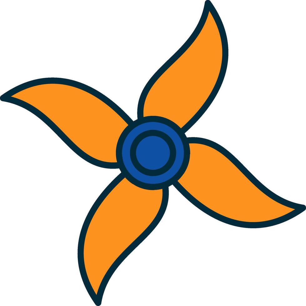 Ixora Line Filled Two Colors Icon vector