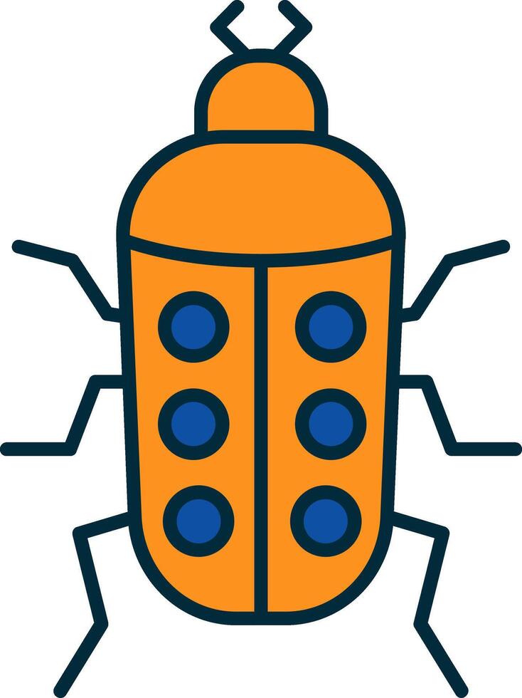 insecto línea lleno dos colores icono vector