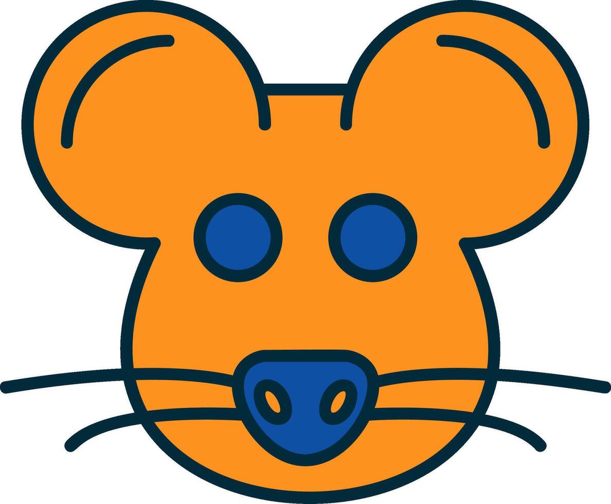 Mouse Line Filled Two Colors Icon vector