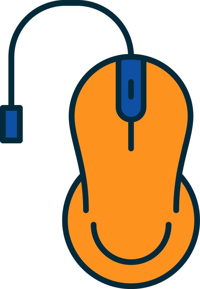 Mouse Line Filled Two Colors Icon vector