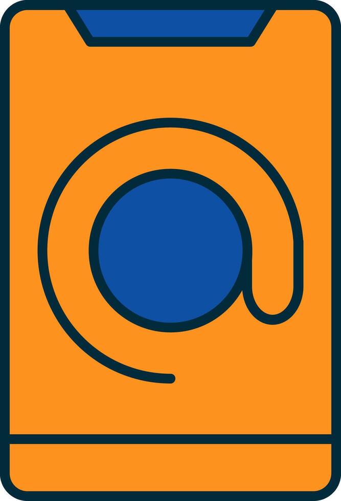 Arroba Line Filled Two Colors Icon vector