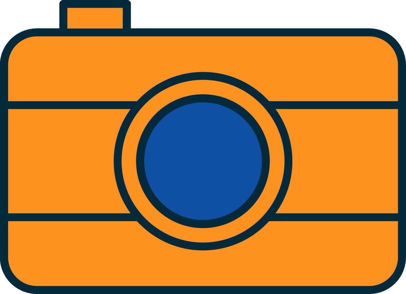Old Came Line Filled Two Colors Icon vector