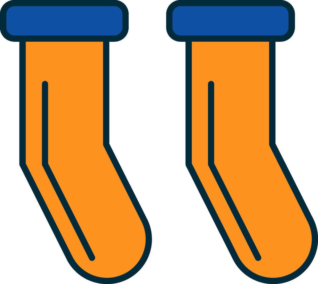 Socks Line Filled Two Colors Icon vector