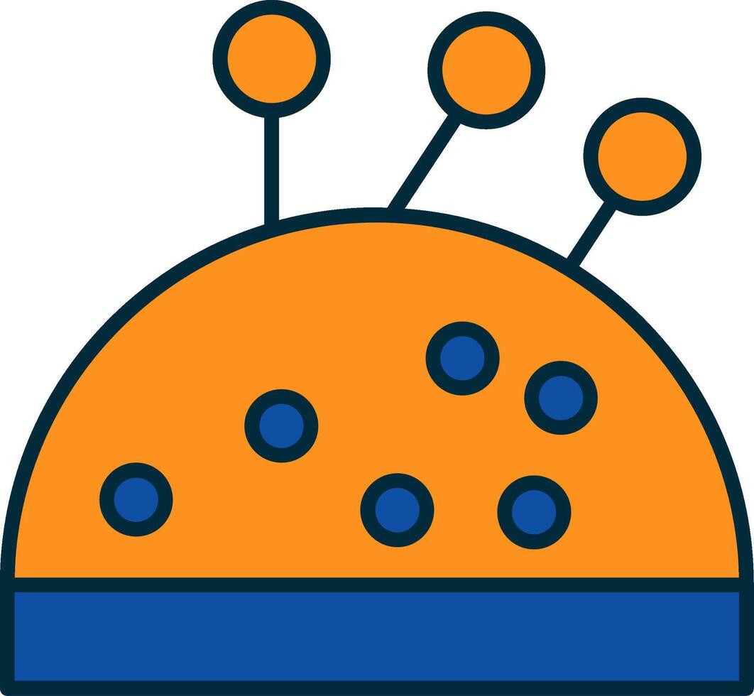 Pin Cushion Line Filled Two Colors Icon vector