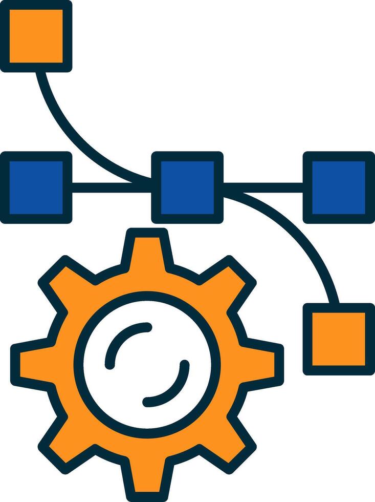 Settings Line Filled Two Colors Icon vector