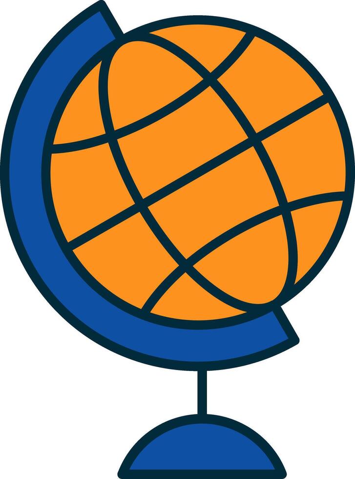 Globe Line Filled Two Colors Icon vector