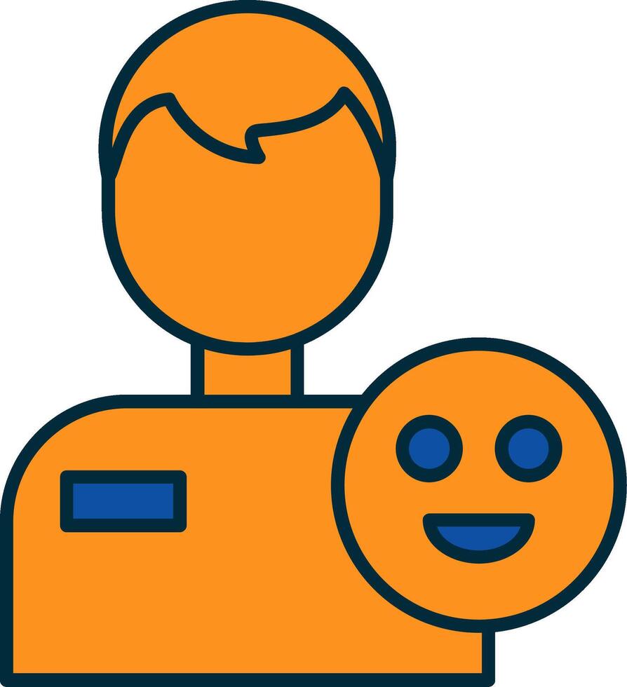 Patient Line Filled Two Colors Icon vector