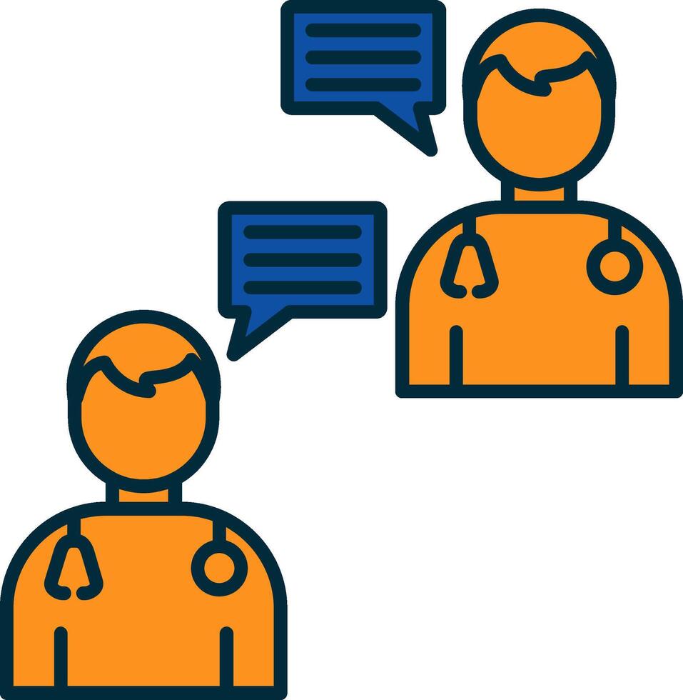 Conversation Line Filled Two Colors Icon vector
