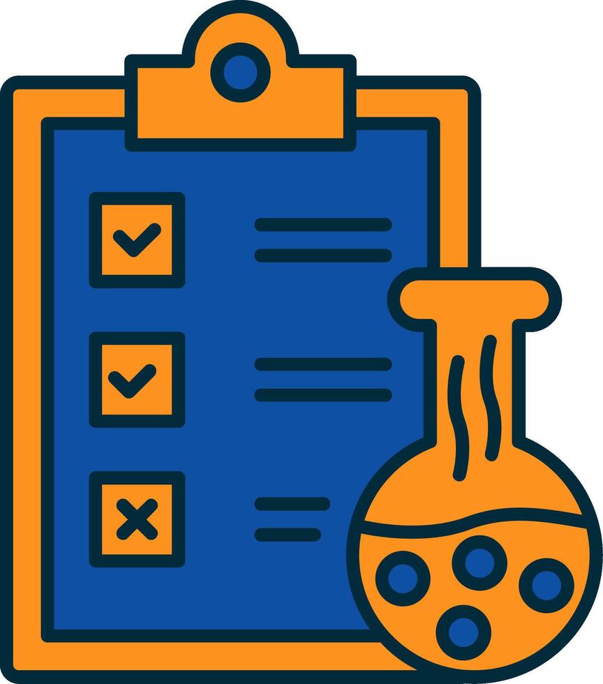 Data Line Filled Two Colors Icon vector
