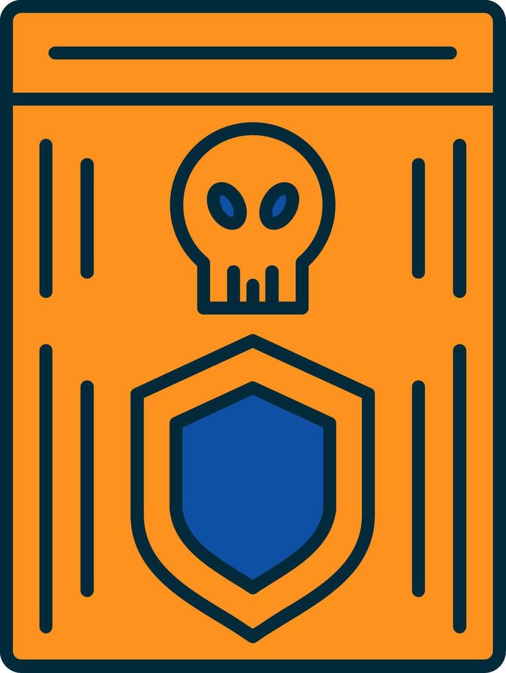 Shield Line Filled Two Colors Icon vector