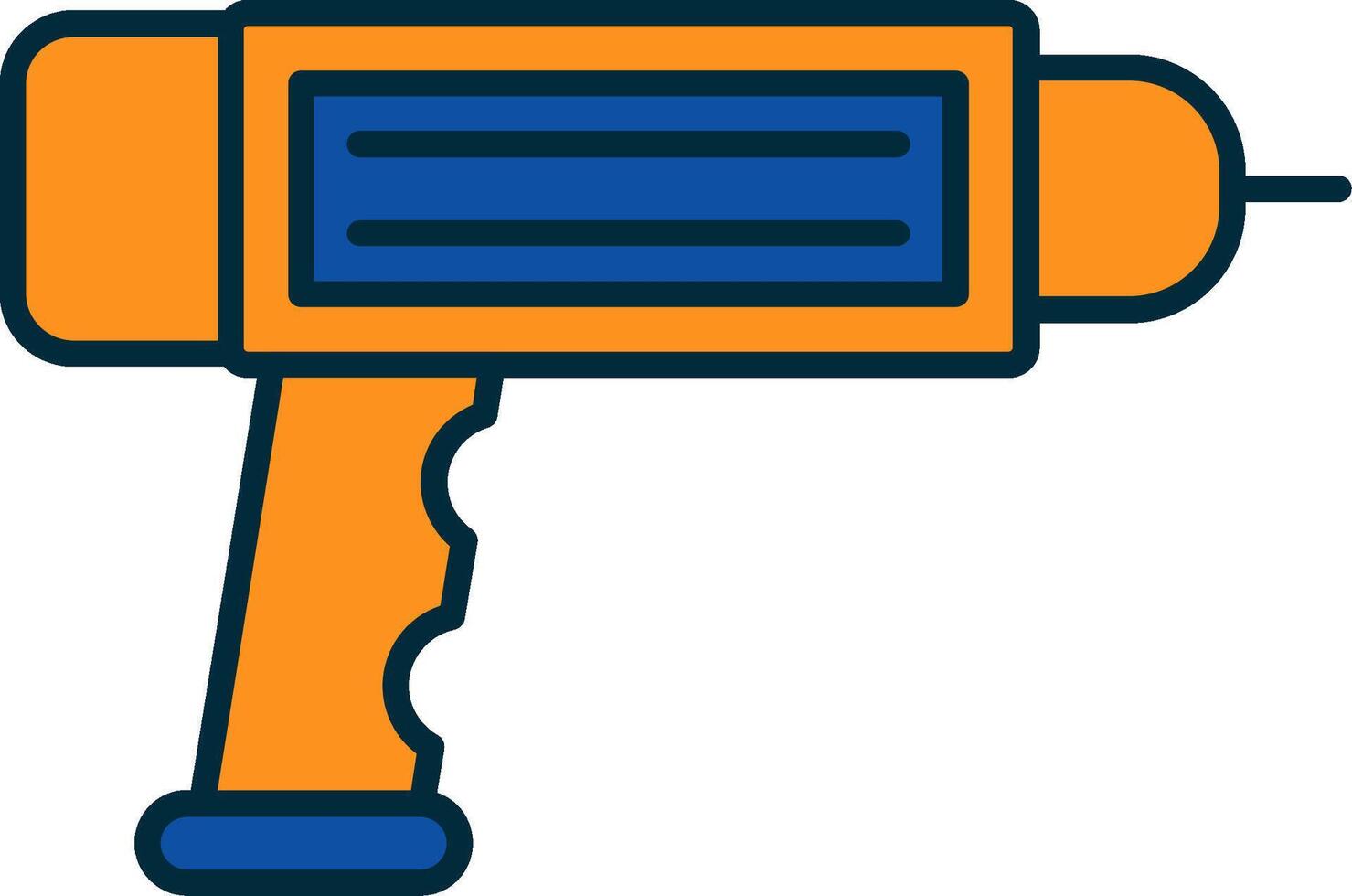 Driller Line Filled Two Colors Icon vector