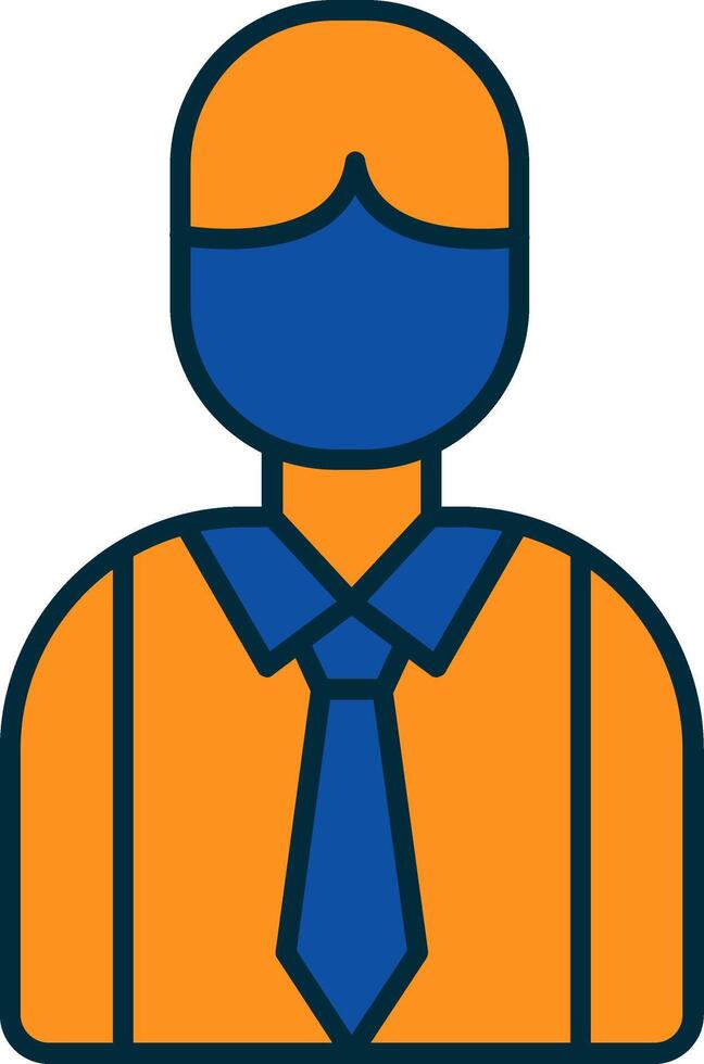 Employee Line Filled Two Colors Icon vector