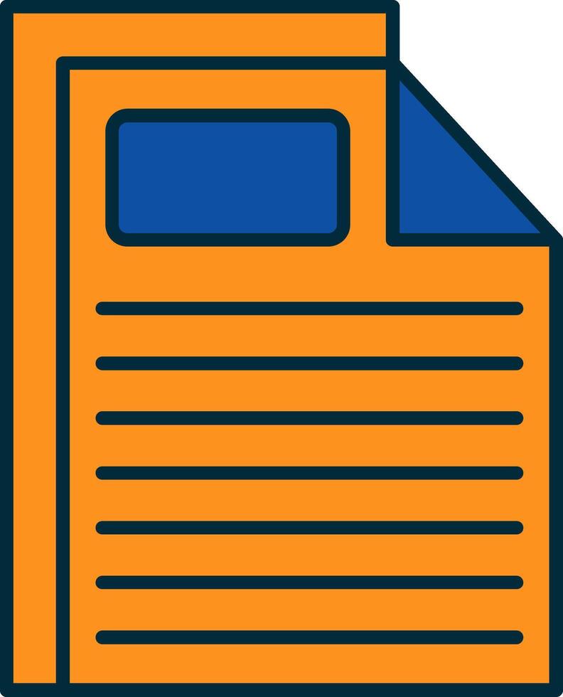 File Line Filled Two Colors Icon vector