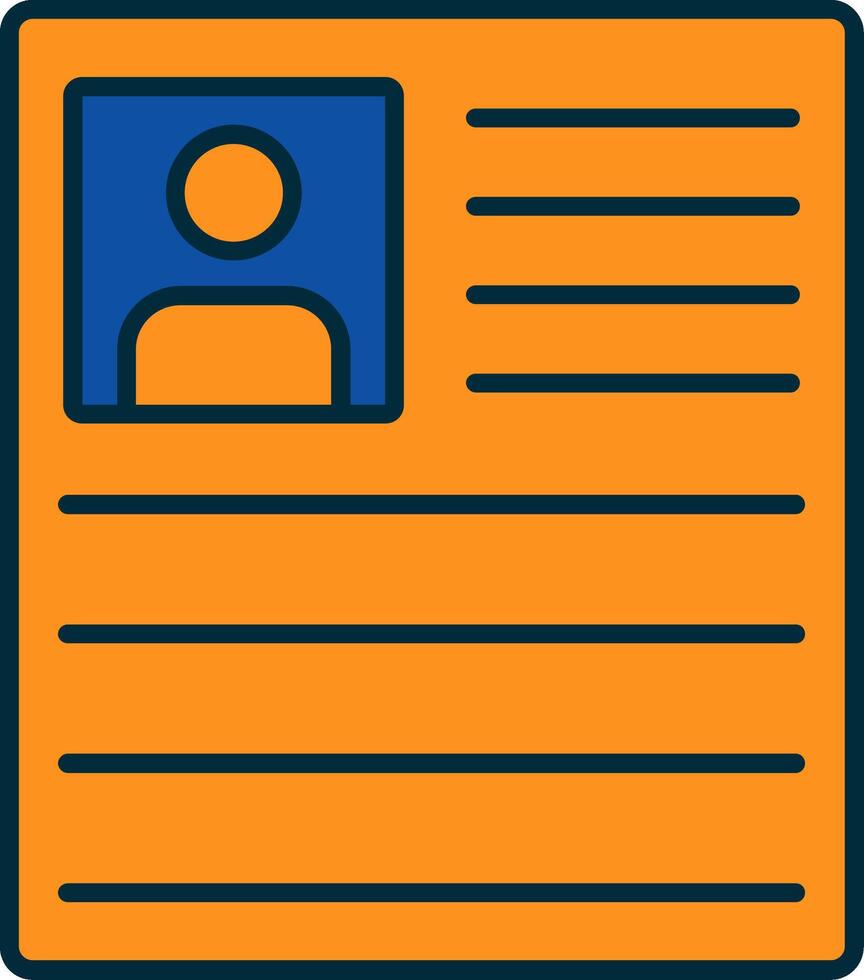 Curriculum Line Filled Two Colors Icon vector