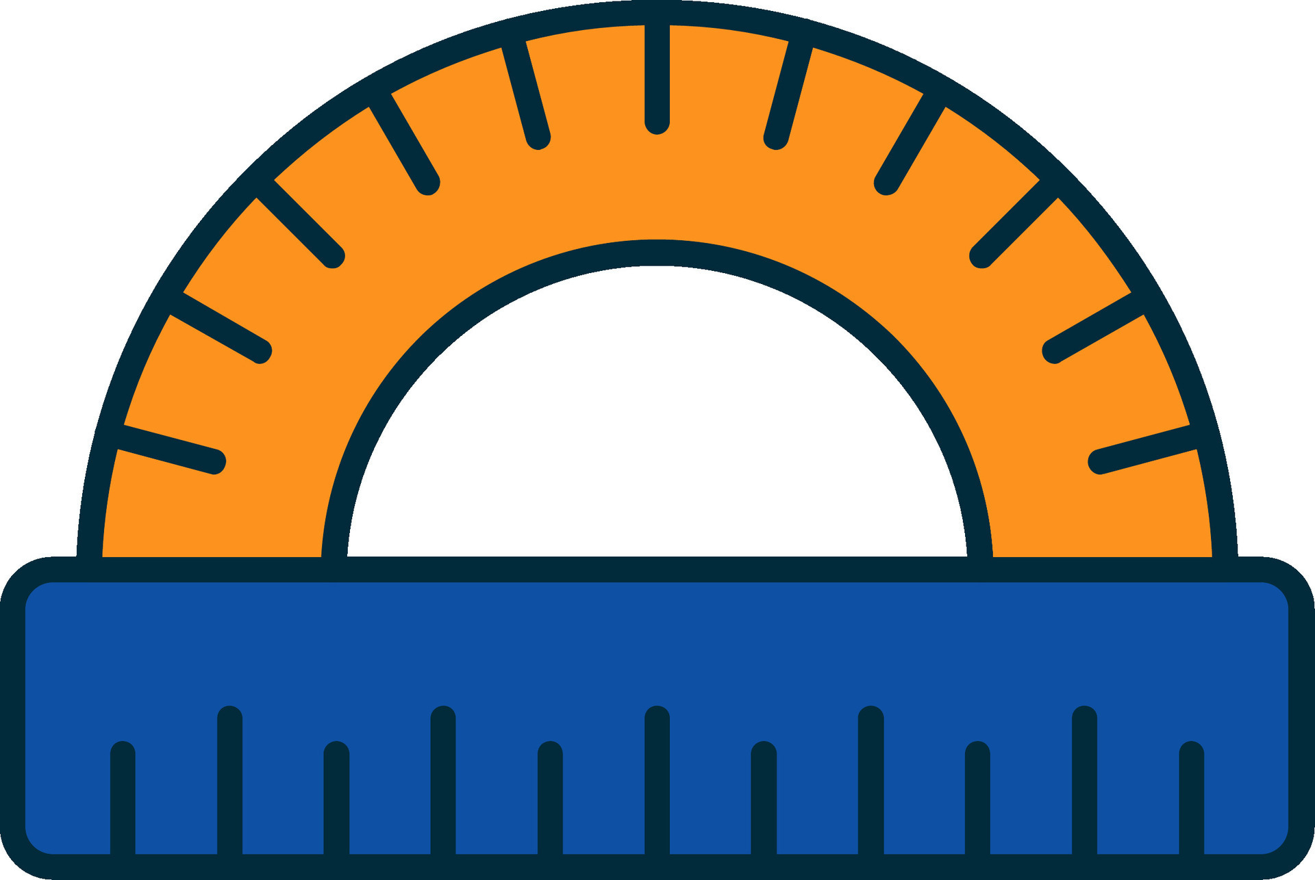 Protractor Line Filled Two Colors Icon 37163041 Vector Art at Vecteezy