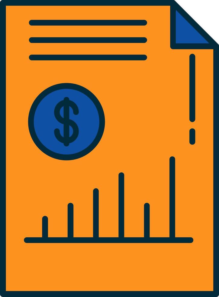 Income Line Filled Two Colors Icon vector