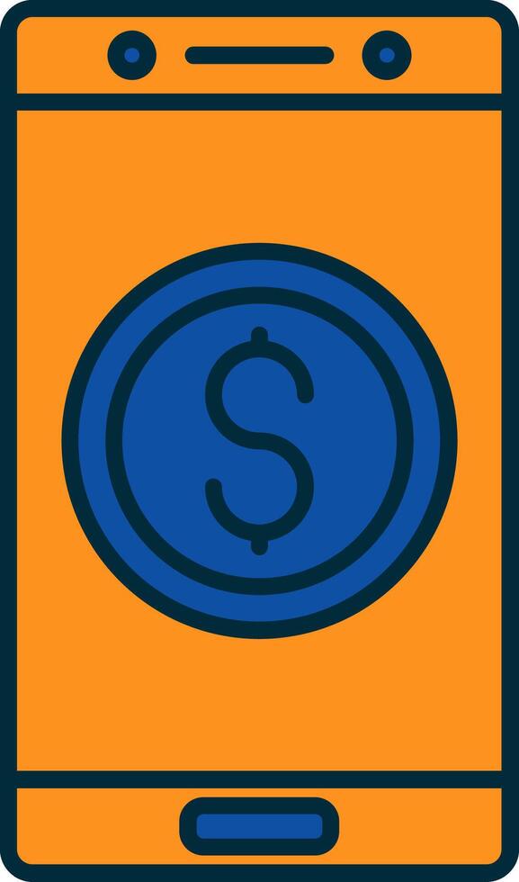 Currency Line Filled Two Colors Icon vector