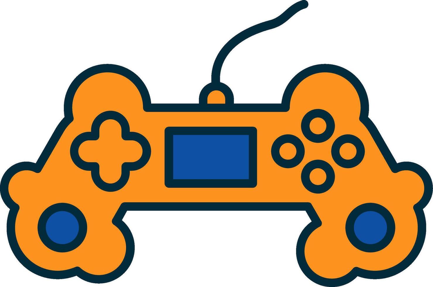 Game Controller Line Filled Two Colors Icon vector