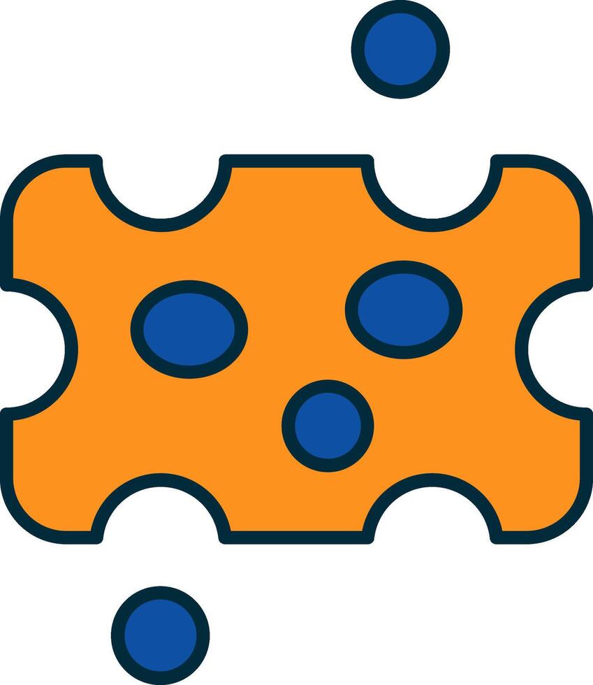Asteroid Line Filled Two Colors Icon vector