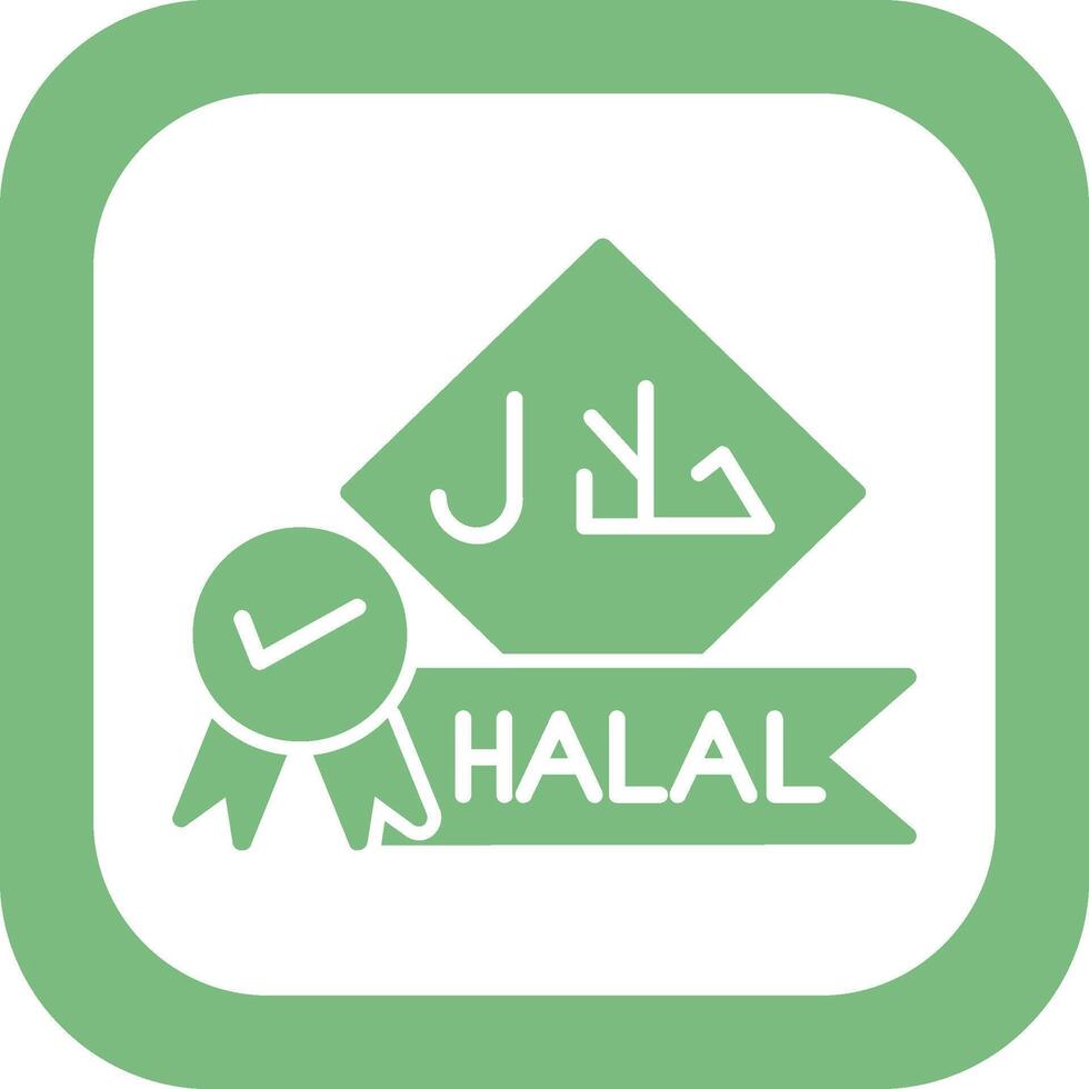 icono de vector halal