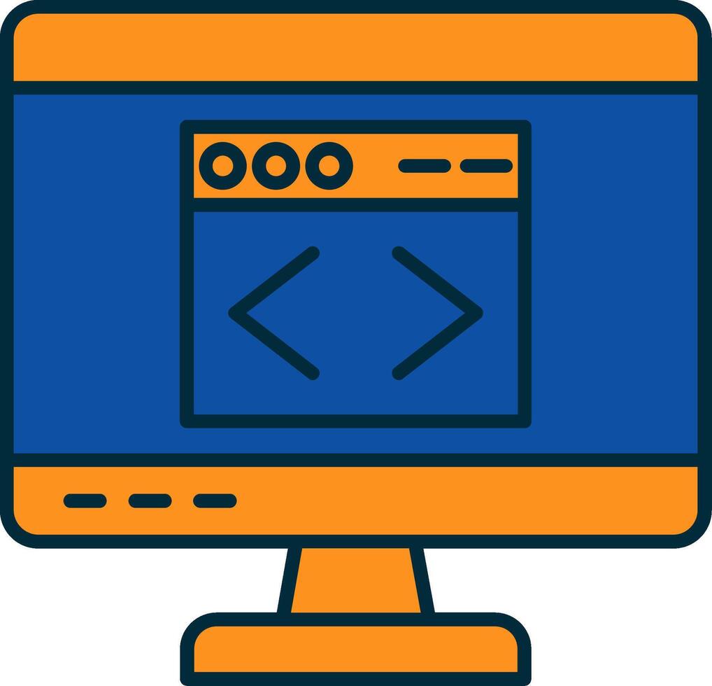 Web Line Filled Two Colors Icon vector