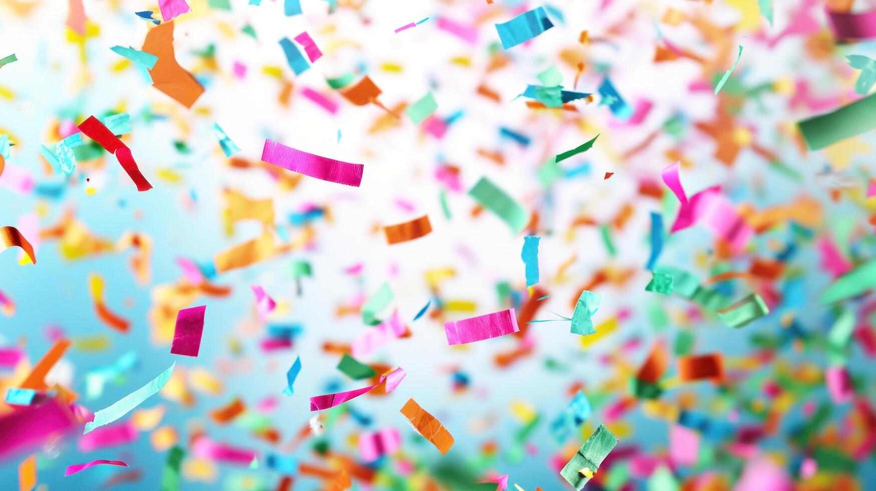 AI generated Colorful confetti rains down, adding excitement to the celebratory occasion with copy space photo