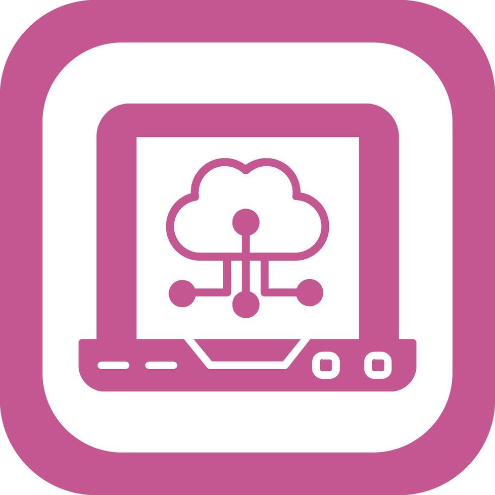 icono de vector de computación en la nube