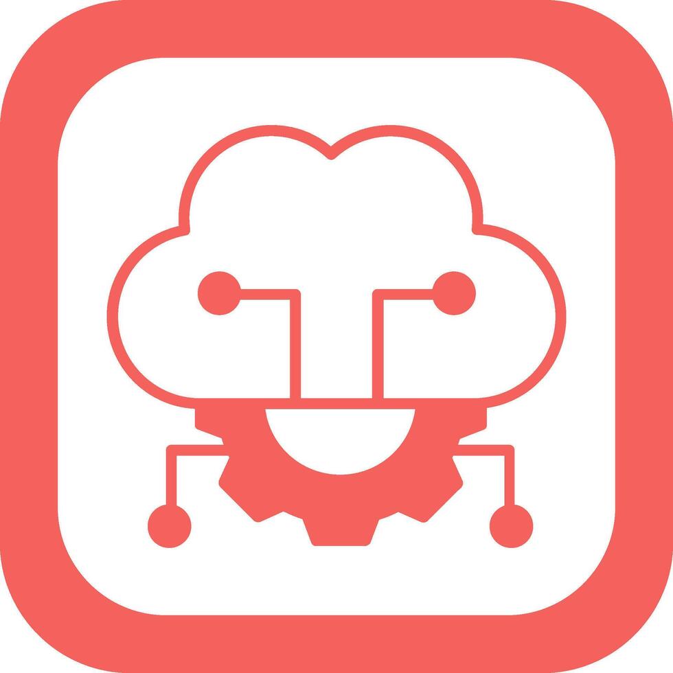 Cloud Server Settings Vector Icon