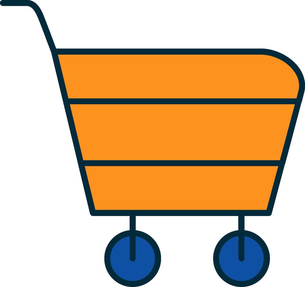 Cart Line Filled Two Colors Icon 37163989 Vector Art at Vecteezy