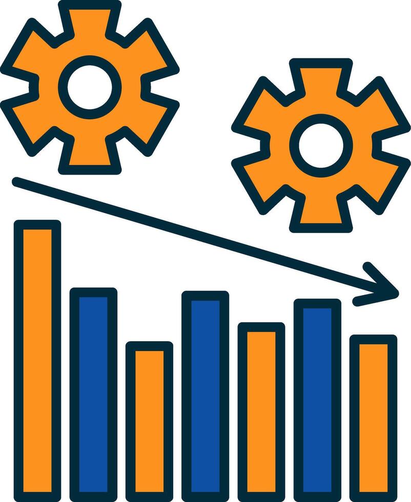 Management Line Filled Two Colors Icon vector