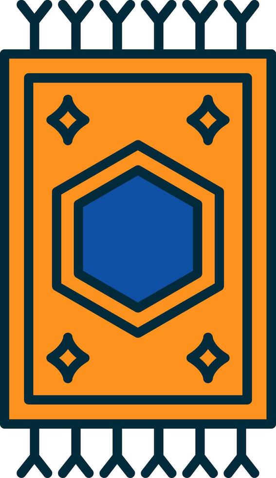 Carpet Line Filled Two Colors Icon vector