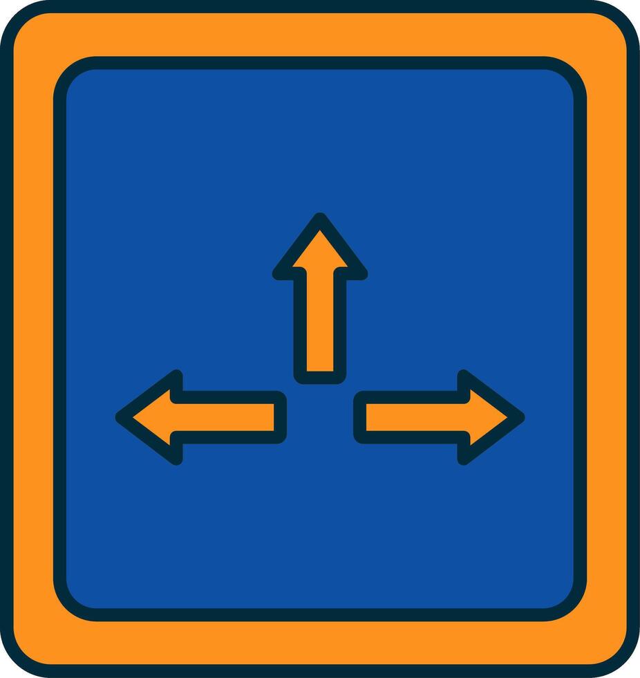 Resize Line Filled Two Colors Icon vector