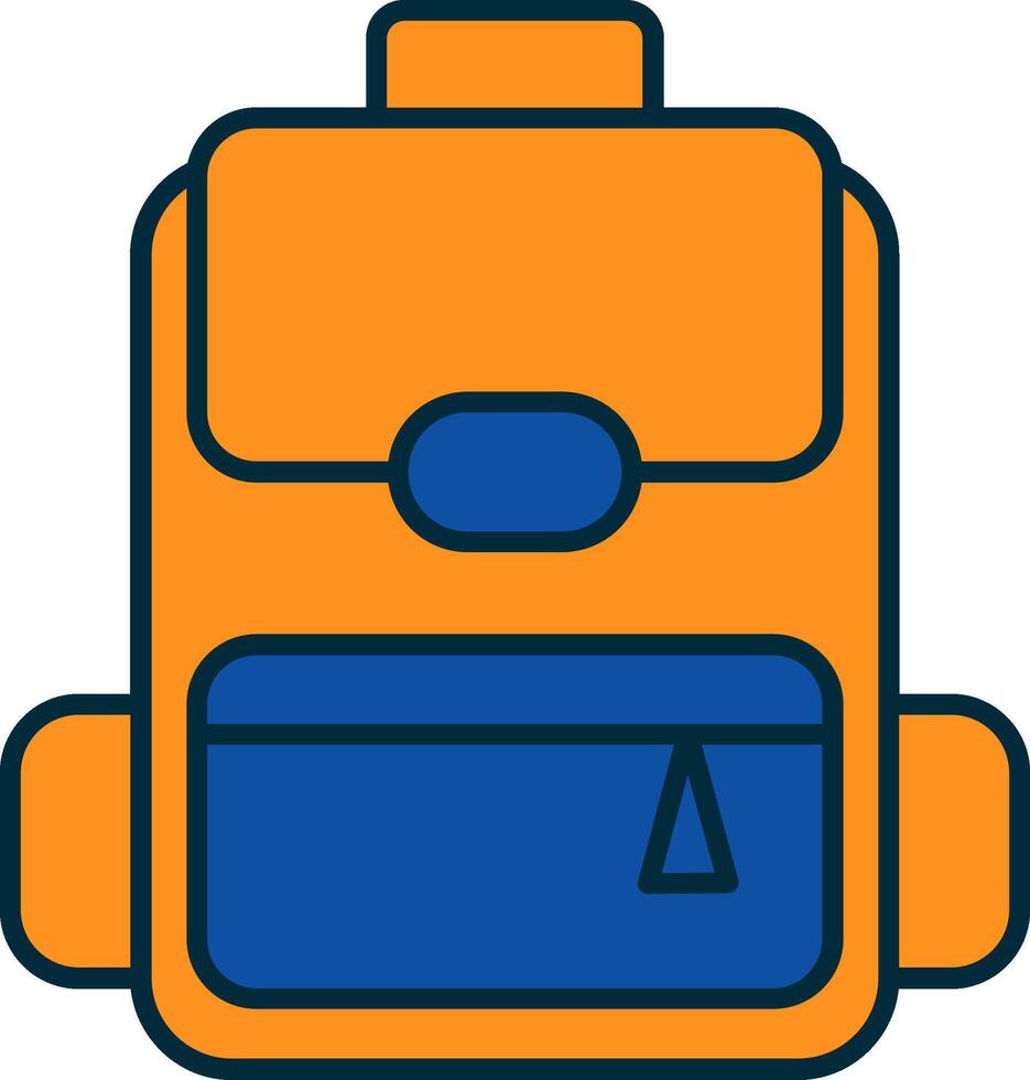 Backpack Line Filled Two Colors Icon vector