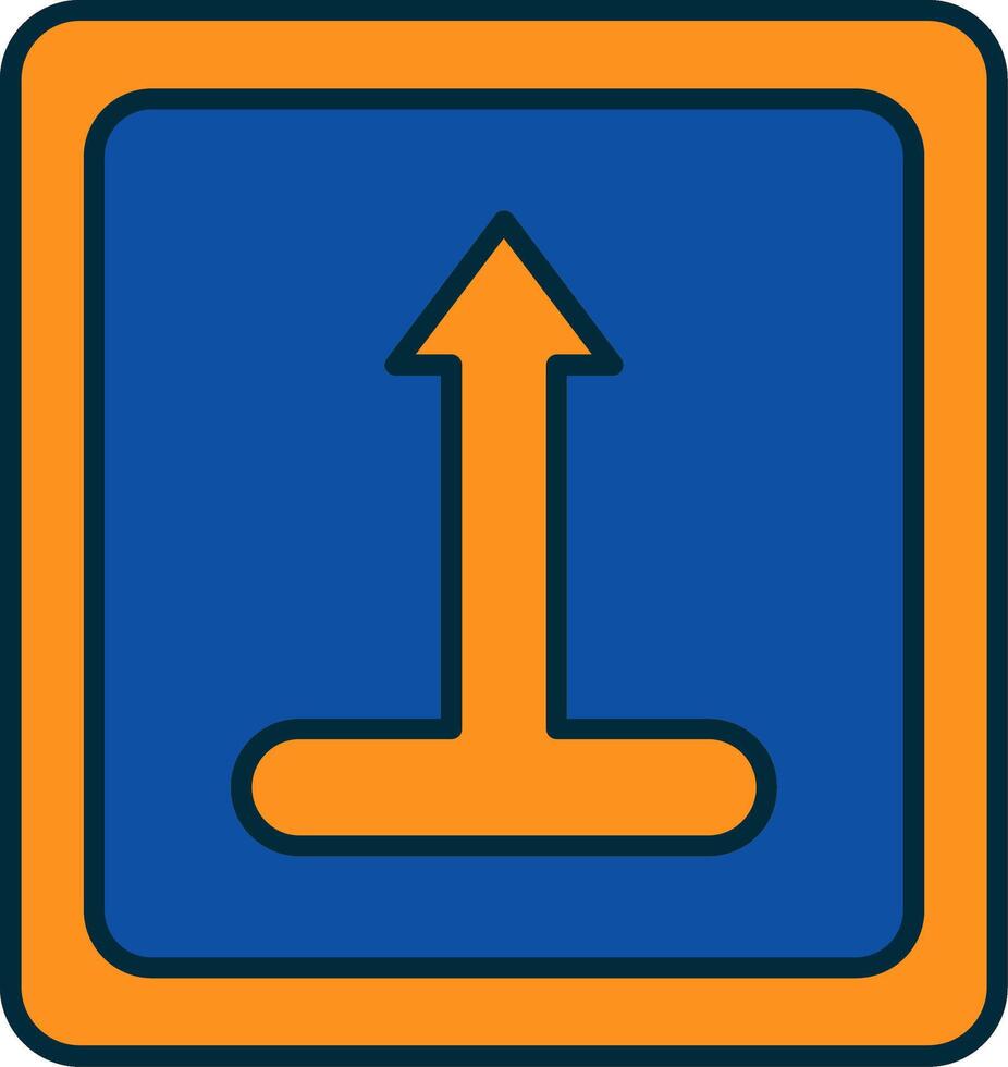 Merge Line Filled Two Colors Icon vector