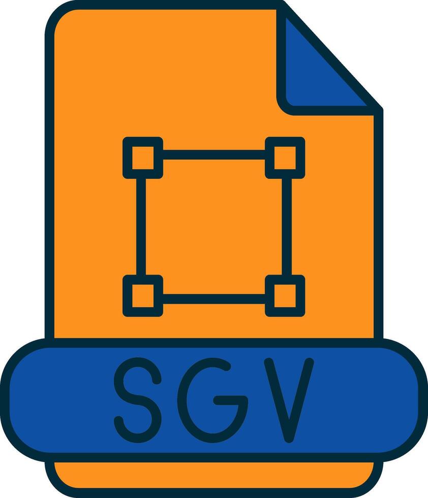 svg línea lleno dos colores icono vector