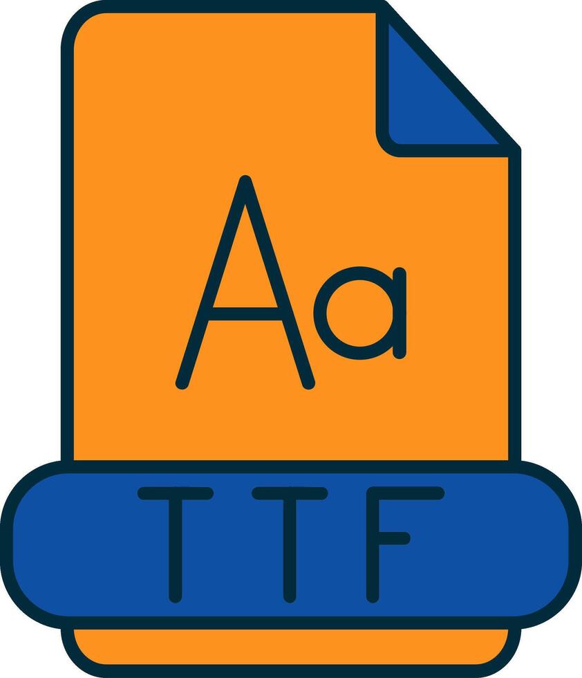 Ttf Line Filled Two Colors Icon vector