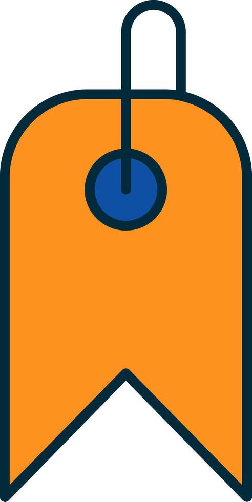 Tag Line Filled Two Colors Icon vector